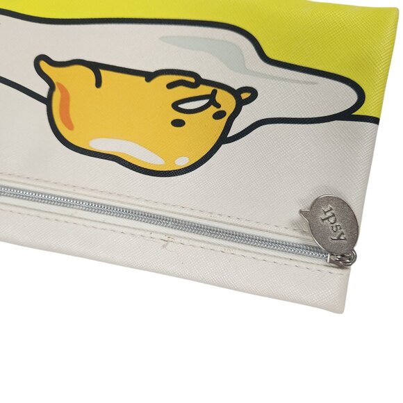 Gudetama Ipsy Zipper Pouch 8"x5" Yellow & White Egg Design Sanrio - Picture 6 of 8